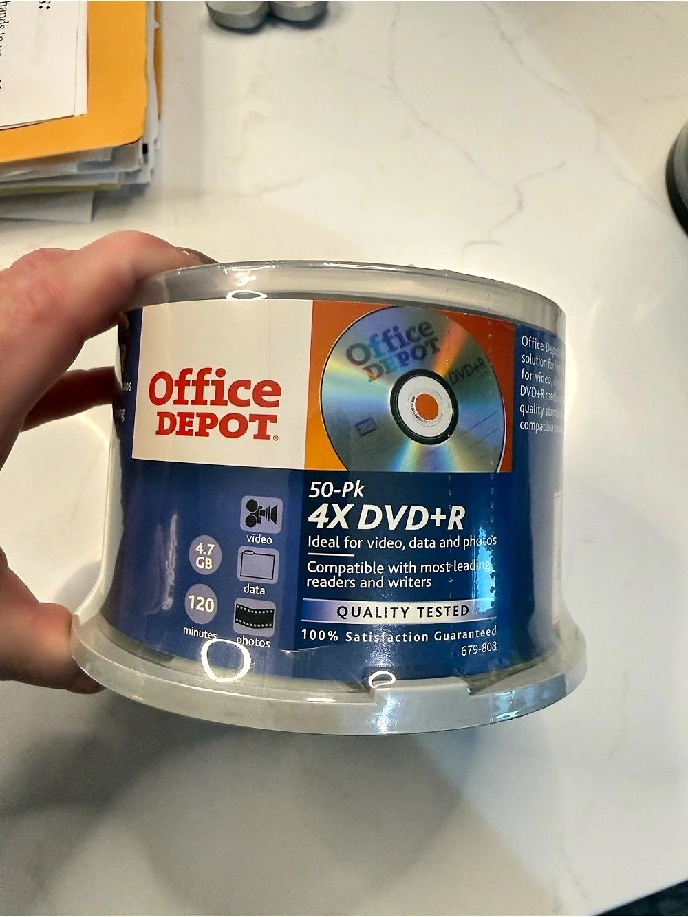 Office Depot 50-Pk 4X DVD+R 50-Pack Blank DVD+R Discs